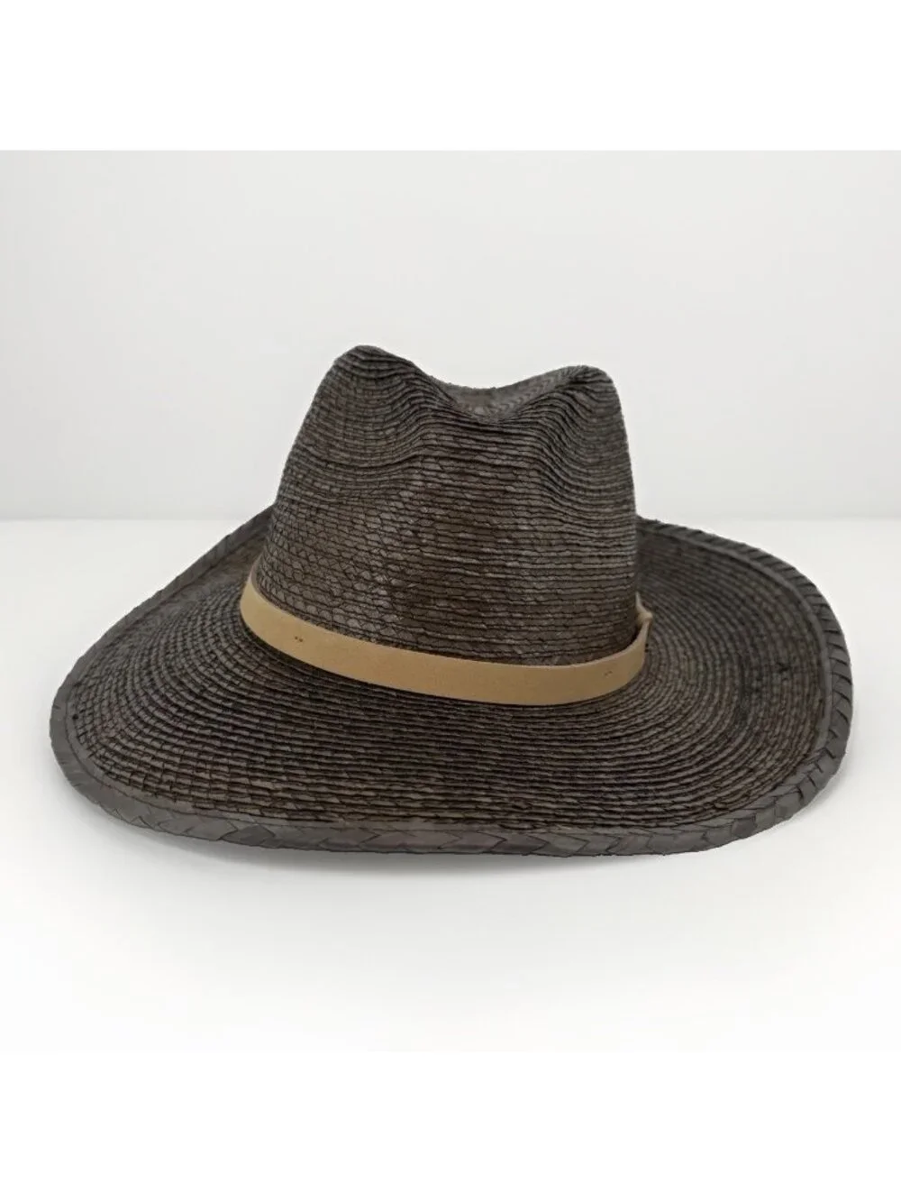 Brixton Women's Field Proper Straw Hat in Dark Earth/Natural size L  Adjustable